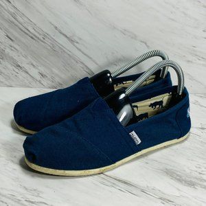 CZZPTC Alpargata Recycled Cotton Canvas Navy Blue Animal Lined Canvas Shoes 7W